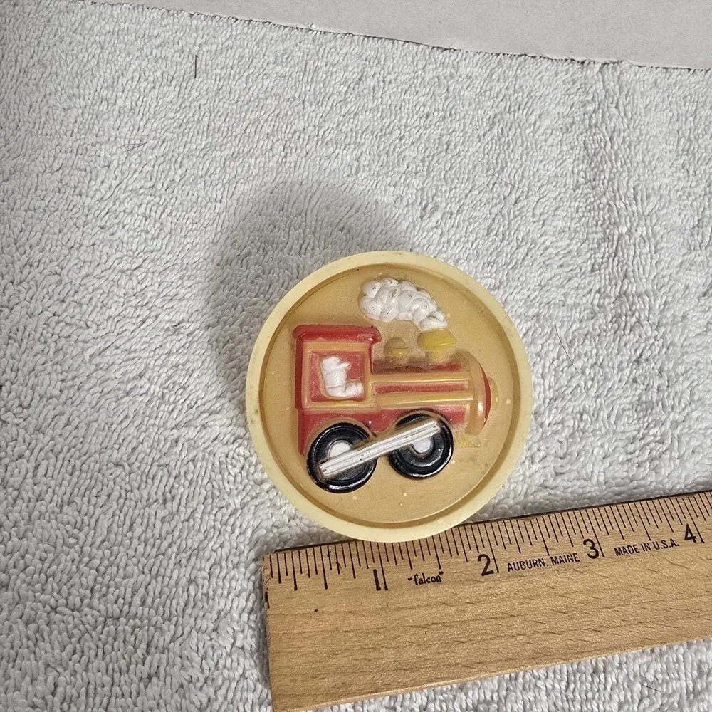 Vintage Jelin Miscellaneous Lampholder Round Firetruck‎ Wall Nightlight Works